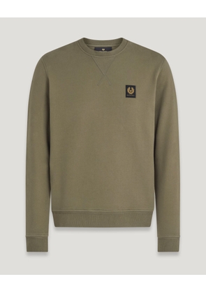 Belstaff Sweatshirt Men's Cotton Fleece True Olive Size 2XL