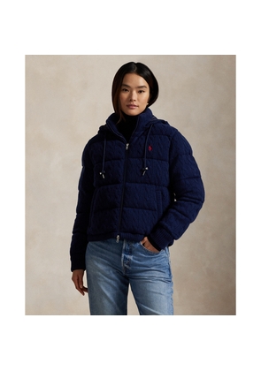 Cable-Knit Wool-Cashmere Puffer Jacket