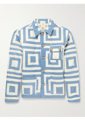 BODE - White House Steps Reversible Quilted Printed Cotton Jacket - Men - Blue - S/M