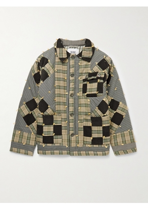 BODE - Patchwork Corduroy-Trimmed Cotton Jacket - Men - Green - M/L