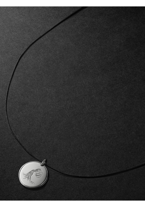 DUFFY JEWELLERY - Aquarius 18-Karat White Gold and Cord Necklace - Men - Silver