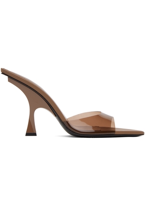 The Attico Brown Ester Heeled Sandals