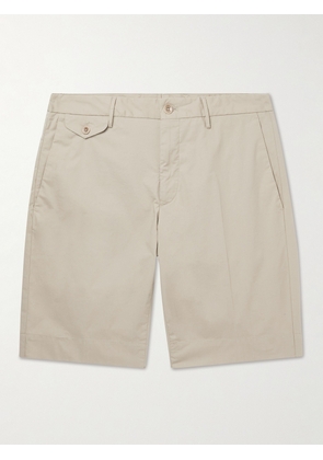 Slowear - Slim-Fit Stretch-Cotton Poplin Bermuda Shorts - Men - Neutrals - IT 44