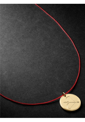 DUFFY JEWELLERY - Sagittarius 18-Karat Gold and Cord Necklace - Men - Gold