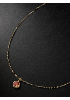 42 SUNS - Medium 14-Karat Gold Laboratory-Grown Sapphire Pendant Necklace - Men - Gold