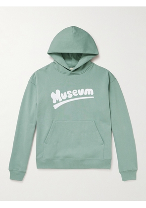 MUSEUM OF PEACE & QUIET - Printed Cotton-Jersey Hoodie - Men - Green - XS