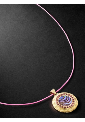 DUFFY JEWELLERY - 14-Karat Gold, Shell and Tourmaline Pendant Necklace - Men - Purple