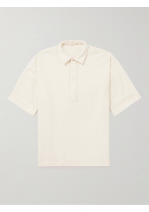 SMR DAYS - Benirras Logo-Embroidered Wool Polo Shirt - Men - Neutrals - M