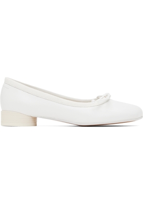 MM6 Maison Margiela White Anatomic Classic Ballerina Flats