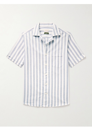 Slowear - Glanshirt Camp-Collar Striped Cotton Oxford Shirt - Men - Blue - EU 37