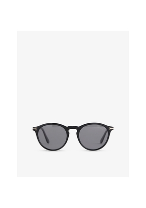 Mens Tom Ford Tf90401A Aurele Round-Frame Acetate Sunglasses