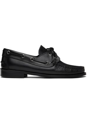 Aeyde Black Harris Calfskin Loafers