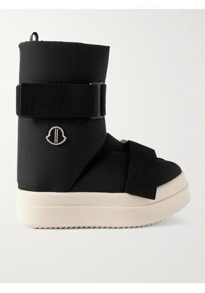 Rick Owens - Moncler Logo-Appliquéd Padded Shell Boots - Men - Black - EU 41
