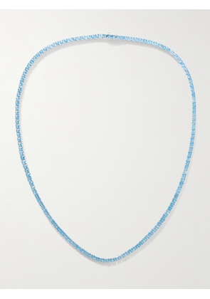 Hatton Labs - Facet Tennis Silver Cubic Zirconia Necklace - Men - Blue