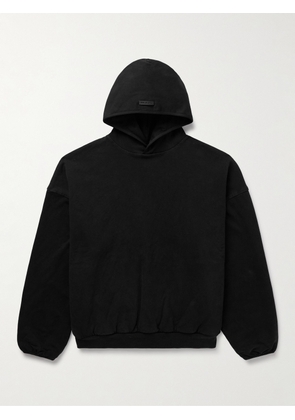 Fear of God - Logo-Appliquéd Cotton-Jersey Hoodie - Men - Black - XS