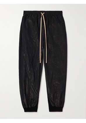 Fear of God - Tapered Logo-Appliquéd Crinkled-Shell Sweatpants - Men - Black - XS