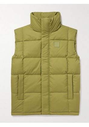 66 NORTH - Dyngja Logo-Appliquéd Quilted Recycled-Shell Down Gilet - Men - Green - S