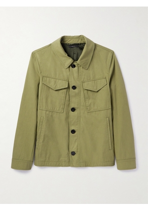TOM FORD - Peach Cotton-Gabardine Overshirt - Men - Green - IT 44