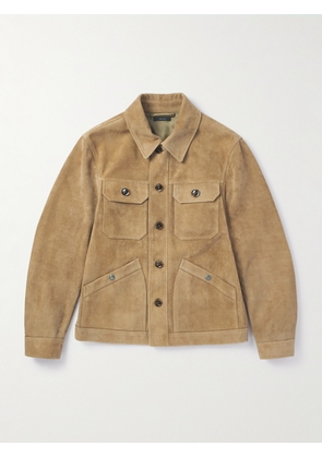 TOM FORD - Heathered Suede Jacket - Men - Brown - IT 46