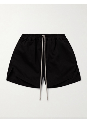 DRKSHDW By Rick Owens - Phleg Straight-Leg Cotton-Twill Drawstring Shorts - Men - Black - XS