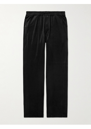 TOM FORD - Wide-Leg Silk and Cotton-Blend Velvet Trousers - Men - Black - IT 44
