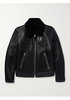 TOM FORD - Shearling Bomber Jacket - Men - Black - IT 46