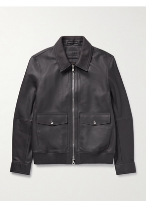 Mr P. - Leather Blouson Jacket - Men - Gray - XS