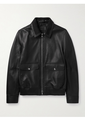 Mr P. - Leather Blouson Jacket - Men - Black - XS