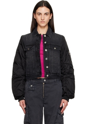 GANNI Black Rigid Denim Jacket