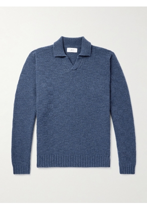 Mr P. - Wool Polo Sweater - Men - Blue - XS