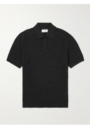 Mr P. - Merino Wool Polo Shirt - Men - Gray - XS