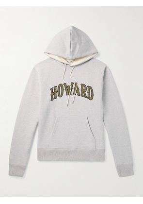 WALES BONNER - Howard Appliquéd Embroidered Cotton-Jersey Hoodie - Men - Gray - S
