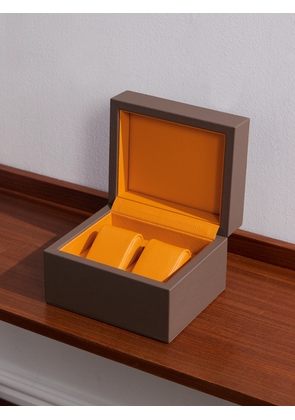 Pinel et Pinel - Tarmac Full-Grain Leather Two-Piece Travel Watch Case - Men - Brown