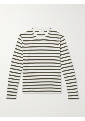 Mr P. - Striped Cotton-Jersey T-Shirt - Men - Neutrals - XS