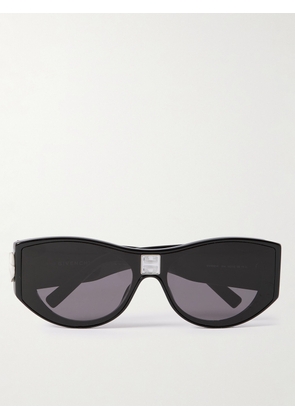 Givenchy - Round-Frame Acetate and Silver-Tone Sunglasses - Men - Black