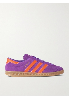 adidas Originals - Hamburg Leather-Trimmed Suede Sneakers - Men - Purple - UK 5