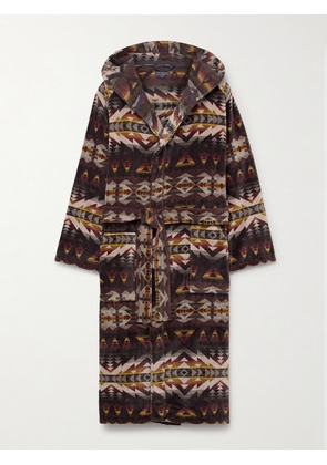 Pendleton - Cotton-Velour Jacquard Robe - Men - Brown - S/M