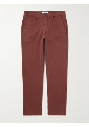 Mr P. - Samuel Straight-Leg Cotton-Blend Twill Chinos - Men - Red - 28