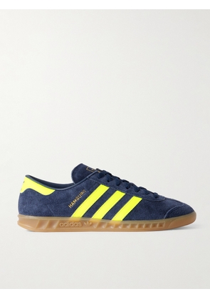 adidas Originals - Hamburg Leather-Trimmed Suede Sneakers - Men - Blue - UK 5