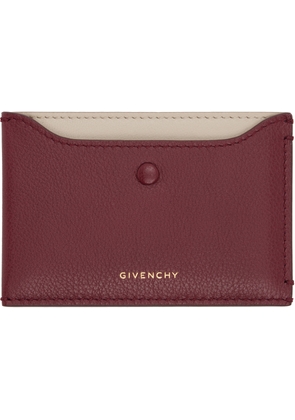 Givenchy Burgundy Calfskin Card Holder