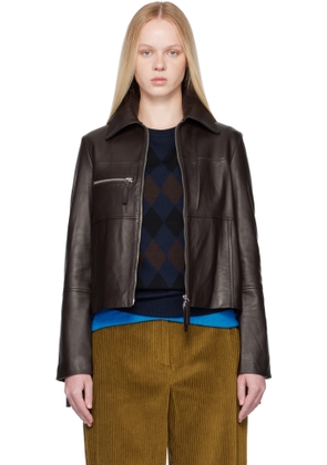 Proenza Schouler Brown Proenza Schouler White Label Annabel Leather Jacket