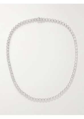 Hatton Labs - Sterling Silver Laboratory-Grown Crystal Tennis Necklace - Men - Silver