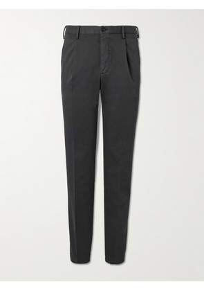 Slowear - Venezia 1951 Slim-Fit Pleated Stretch-Cotton Trousers - Men - Gray - IT 44