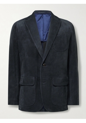 Sid Mashburn - Butcher Unstructured Suede Blazer - Men - Blue - IT 46