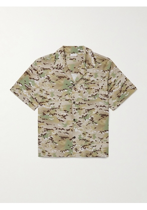 JOHN ELLIOTT - Convertible-Collar Camouflage-Print Cotton-Blend Shirt - Men - Green - S