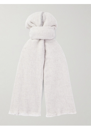 Brunello Cucinelli - Frayed Cashmere Scarf - Men - Gray