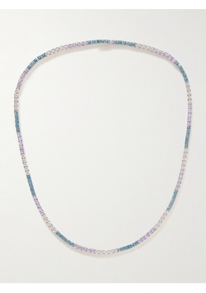 Hatton Labs - Sterling Silver Laboratory-Grown Crystal Tennis Necklace - Men - Silver