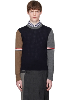 Thom Browne Multicolor Fun Mix Jersey Relaxed Fit Merino Sweater