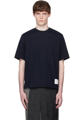Thom Browne Navy Oversized Short Sleeve Medium Weight T-shirt