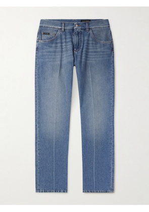 Dolce&Gabbana - Straight-Leg Logo-Appliquéd Jeans - Men - Blue - IT 44